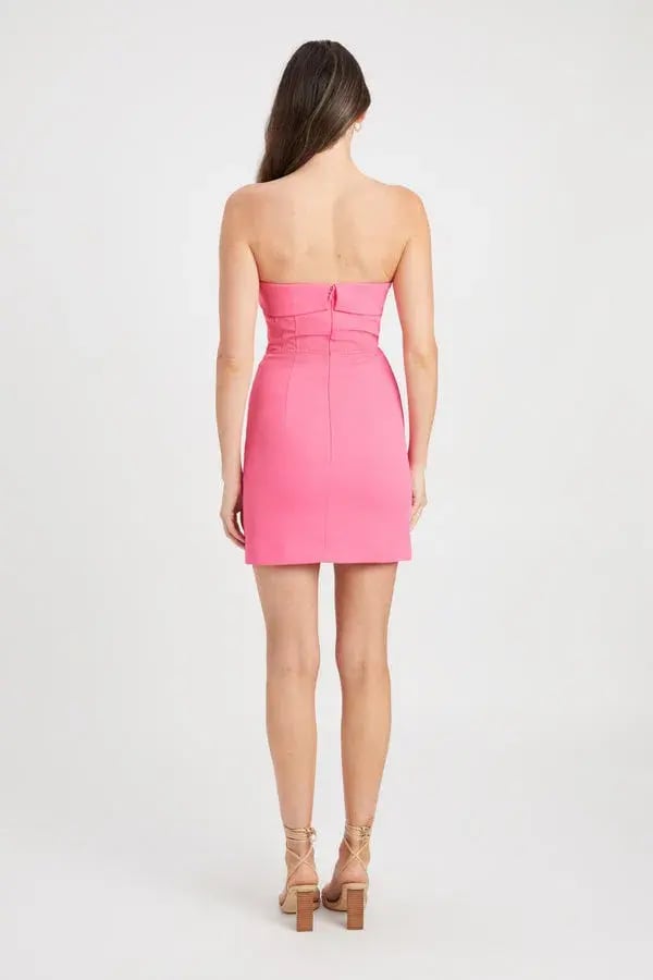 Kookai Oyster Strapless Dress Pink Size 6 photo 2