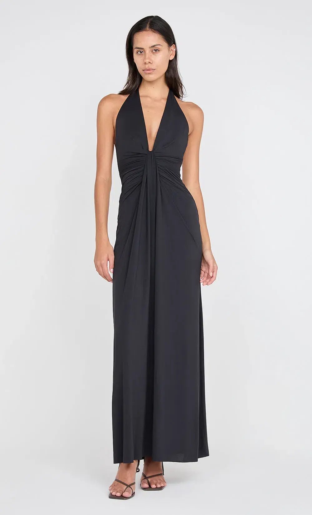 Bec & Bridge Tillie Drape Maxi Dress Black Size AU 8 photo 2