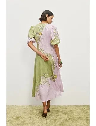 Alemais Sora Midi Dress Print Size 8 photo 4