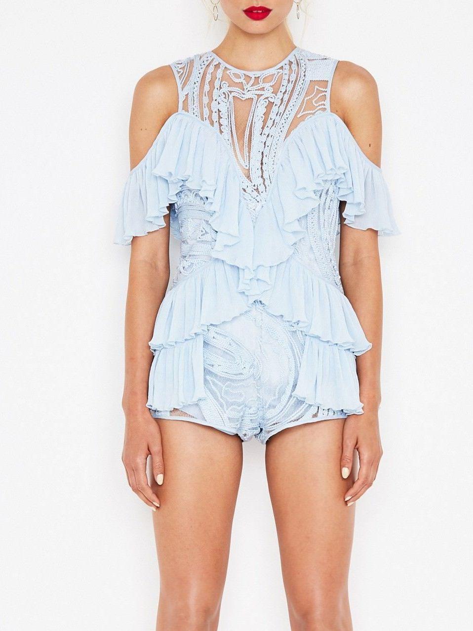 Alice McCall Your're So Young So Have Fun Girl Playsuit Ice Blue Size 4 photo 2