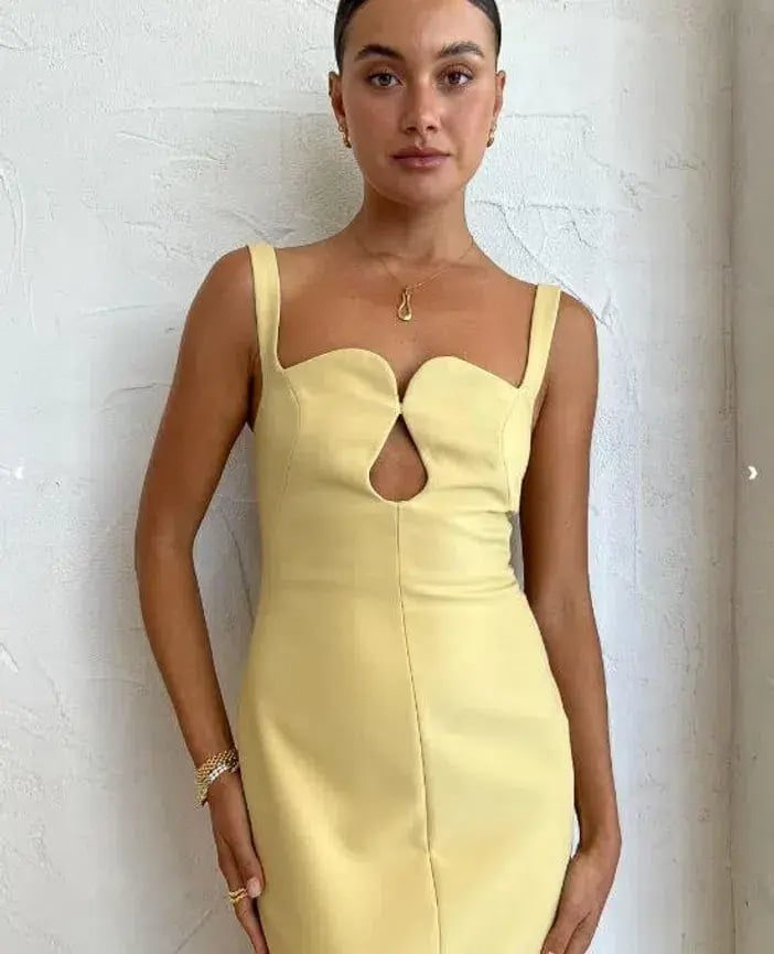 Camilla And Marc Brixton Dress Mustard Yellow Size 8 photo 2