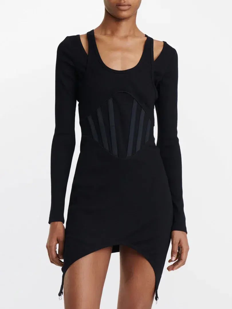 Dion Lee Fin Corser Dress Black Size 6 photo 2