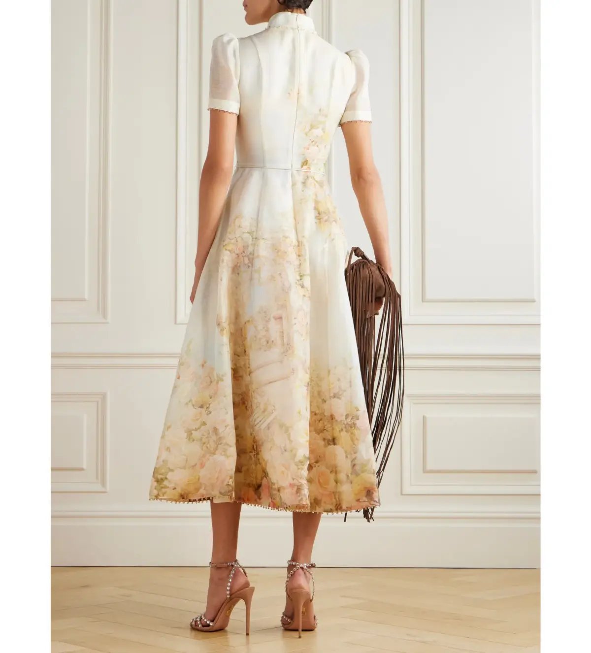 Zimmermann Memento Picnic Midi Dress in Rose Arbor Size 2 / AU 12 photo 2