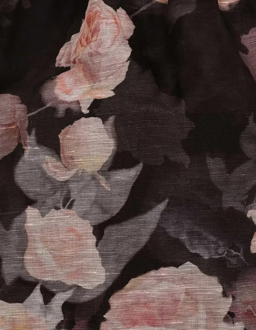 Zimmermann Crush Picnic Mini Dress Black Floral Size 2 / AU 12 photo 4