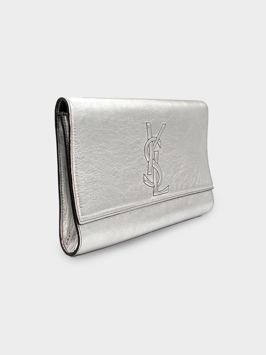 Saint Laurent Belle de Jour Clutch Silver photo 3