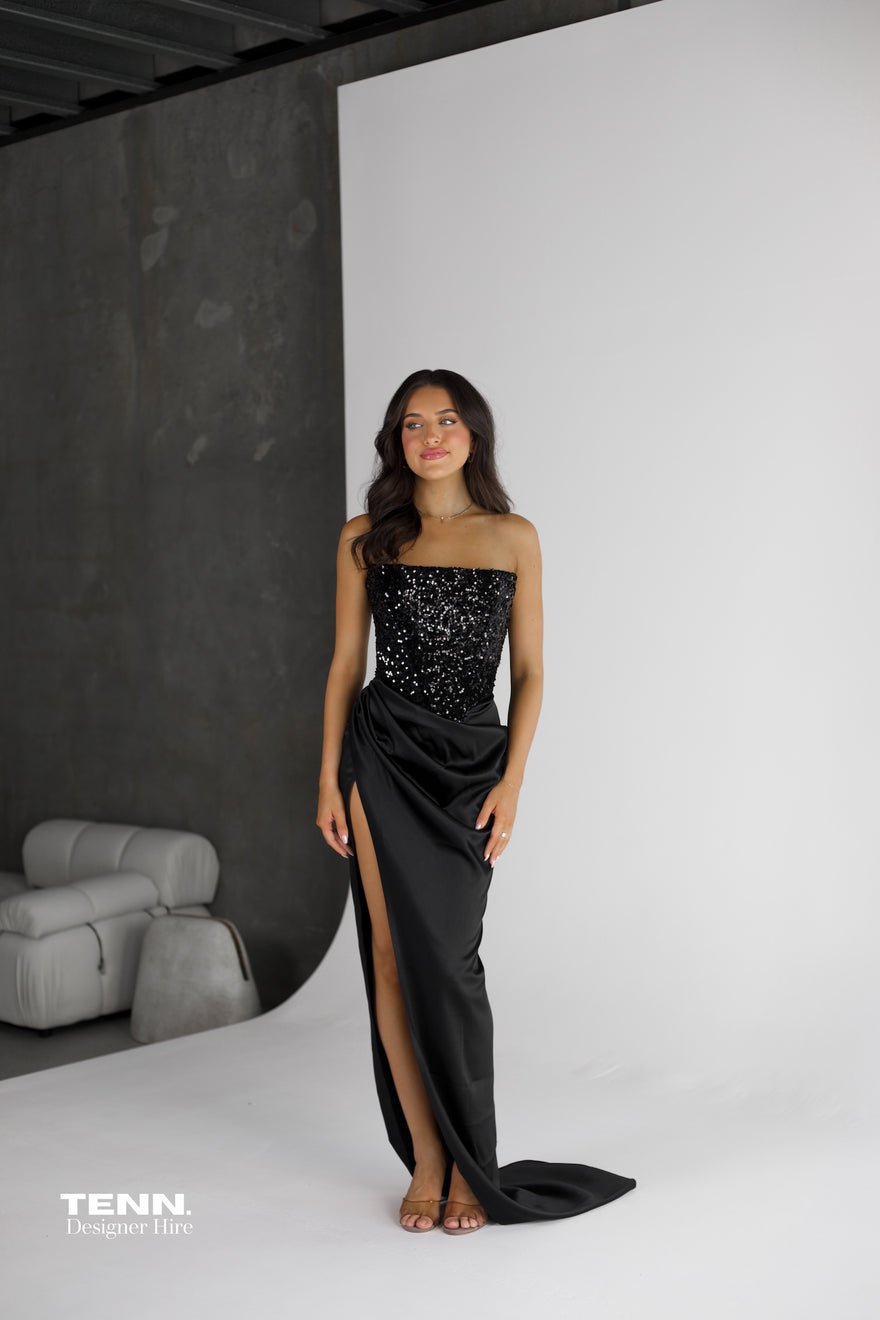 Lia Stublla Diour Embellished Gown - Black photo 3
