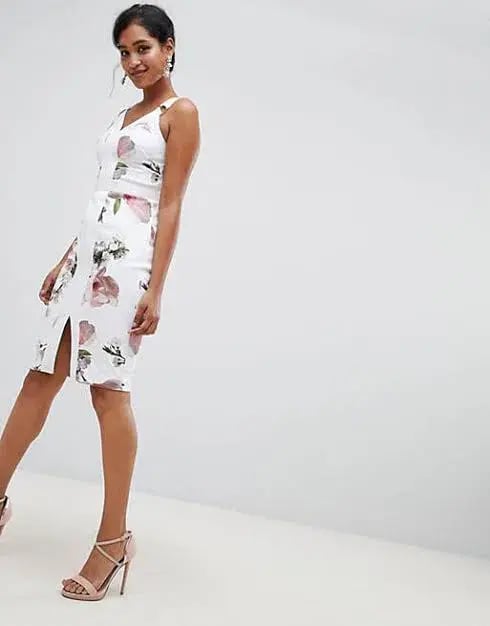 Ted Baker Strappy Bodycon Dress in Harmony Floral Print Size 1 / AU 10 photo 4