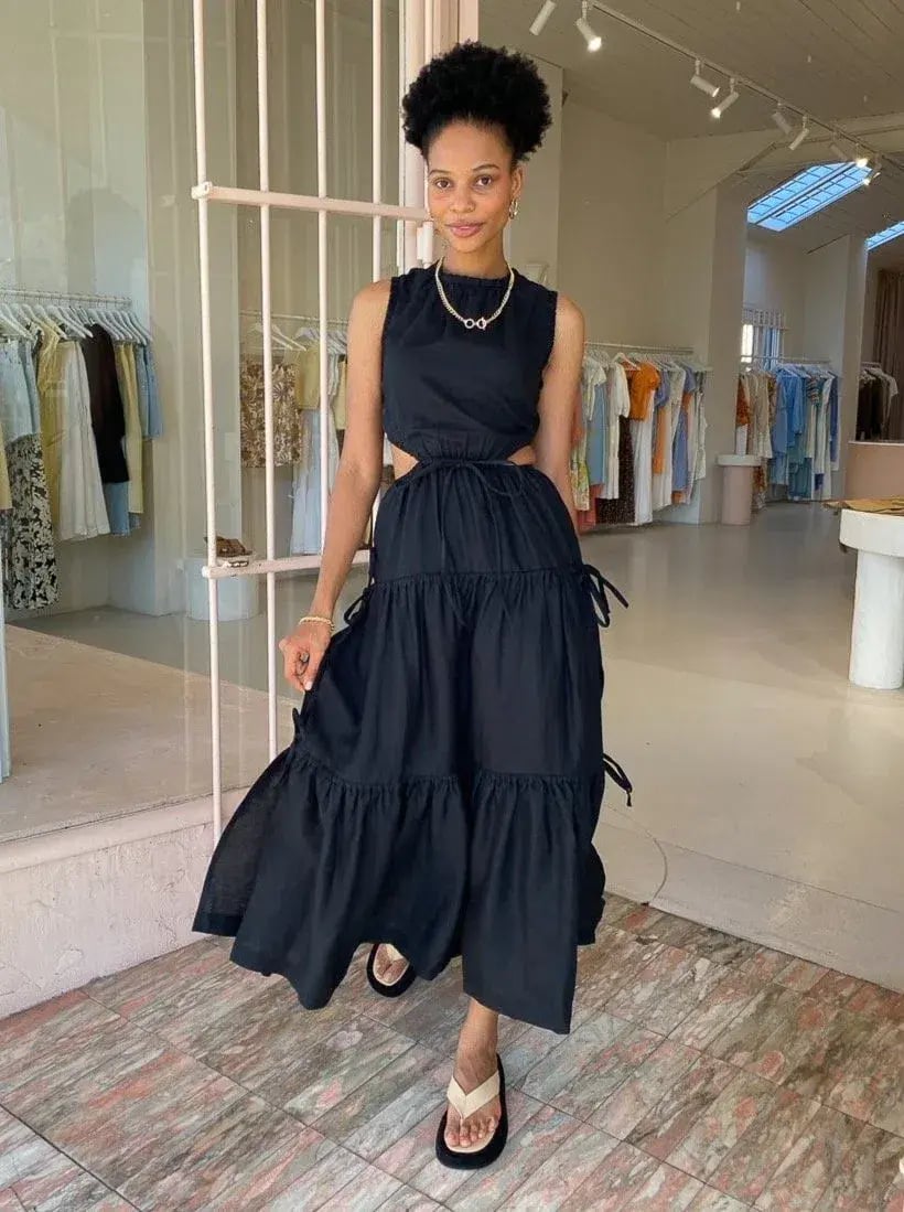 Bec & Bridge Henriette Maxi Dress Black Size AU 6 photo 4