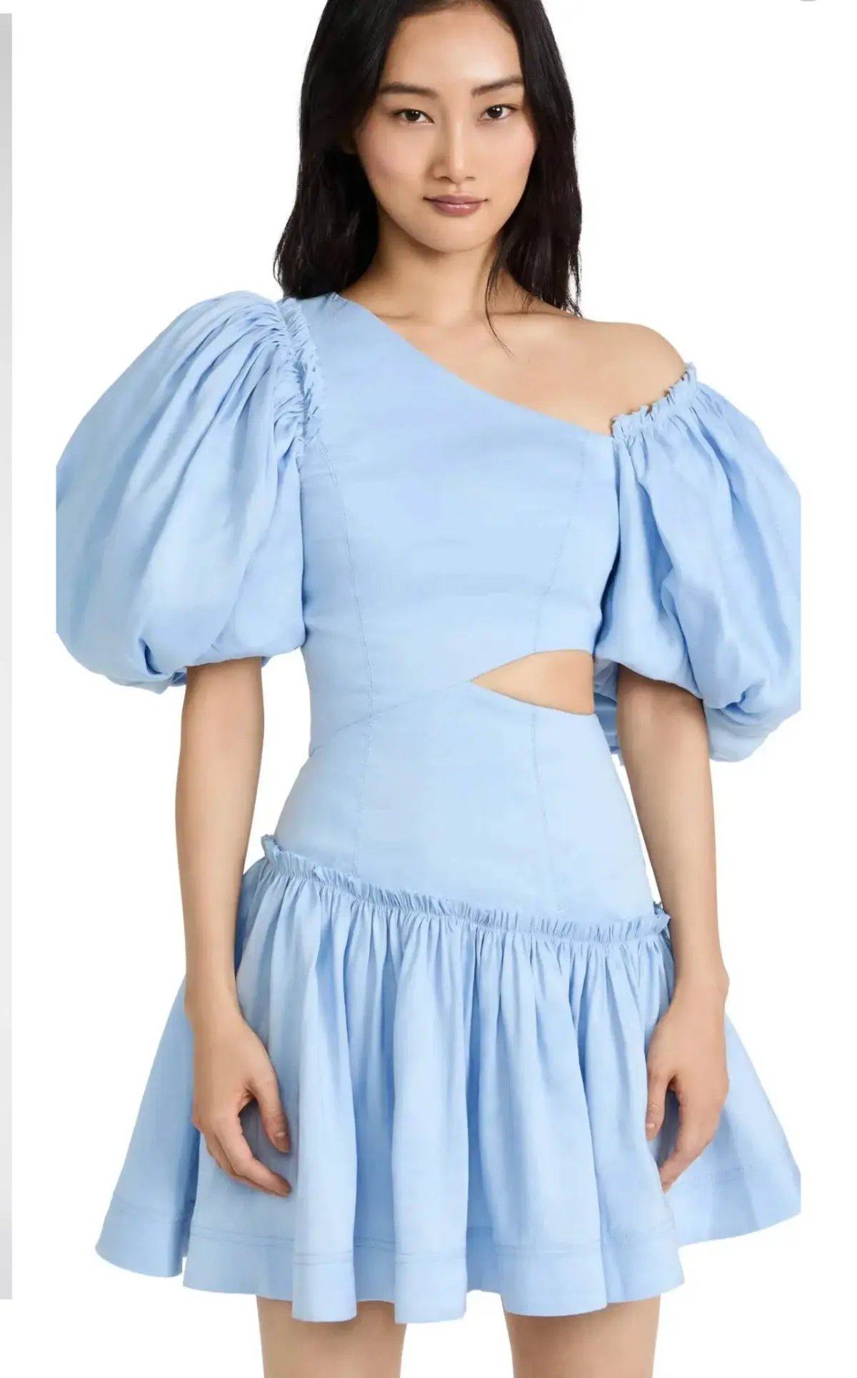 Aje Chateau Cut Out Mini Dress in Sky Blue Size 8 photo 10