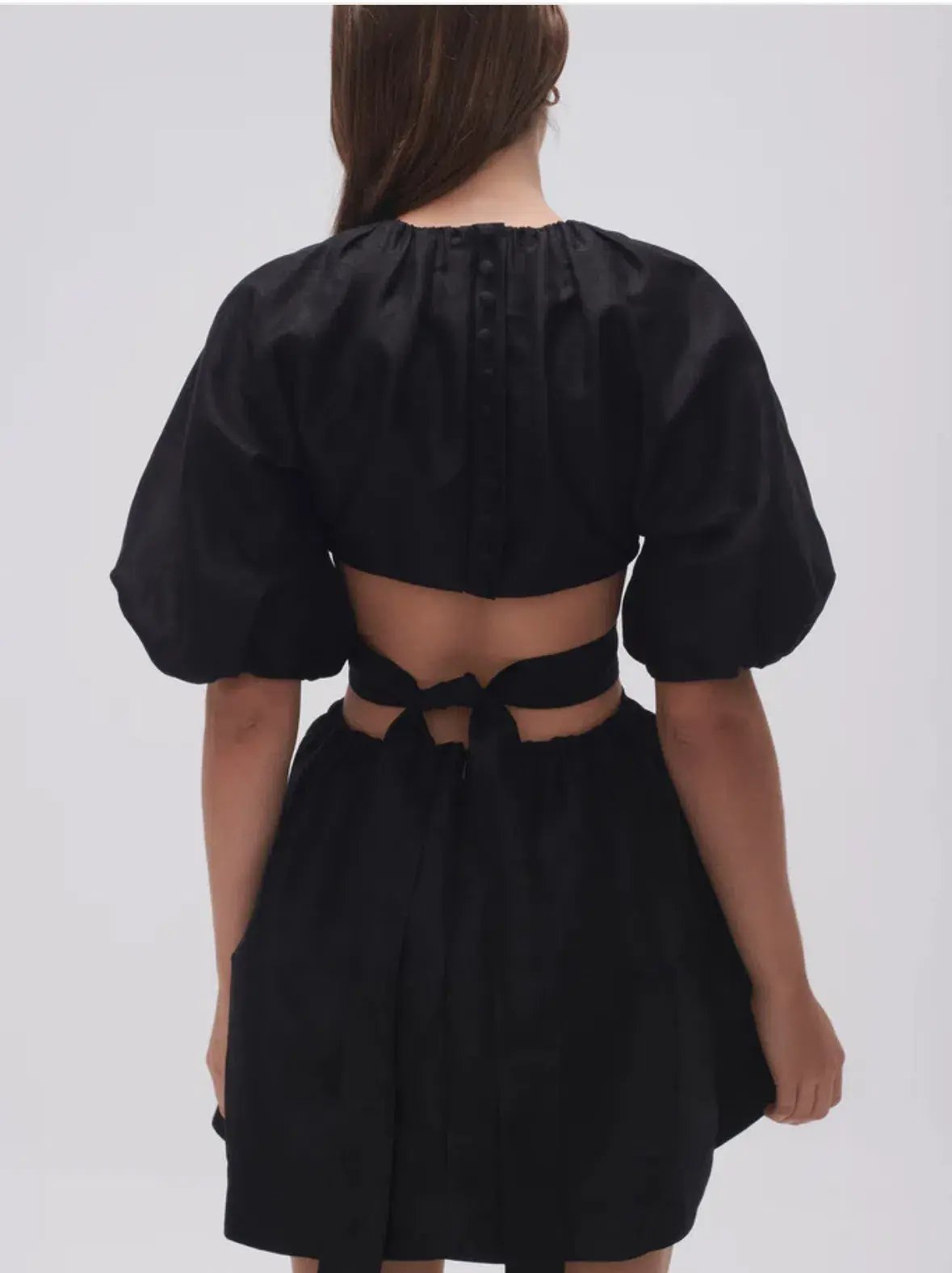 AJE Mimosa Cut Out Mini Dress Black Size 10 photo 3