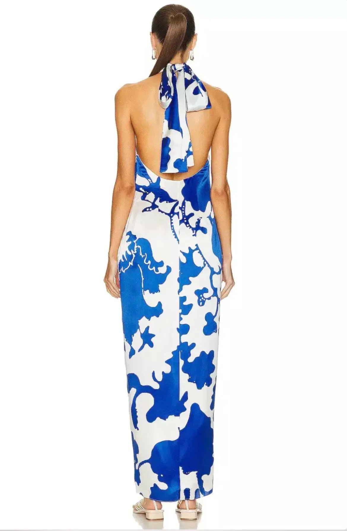 SIR Esme Halter Dress Blue Print Size AU 8 photo 2