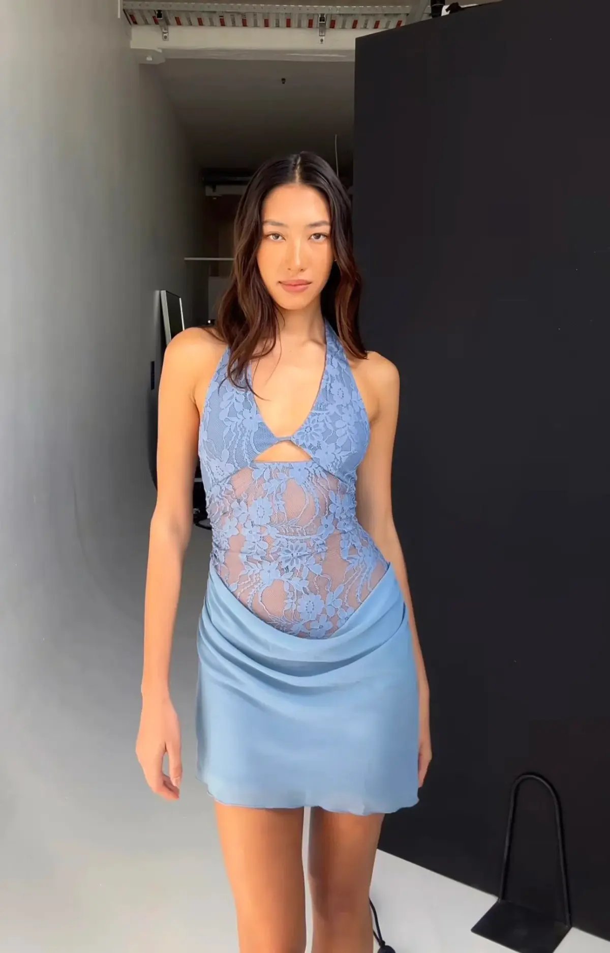 BENNI Rocky Mini Dress Storm Blue Size 8 photo 3