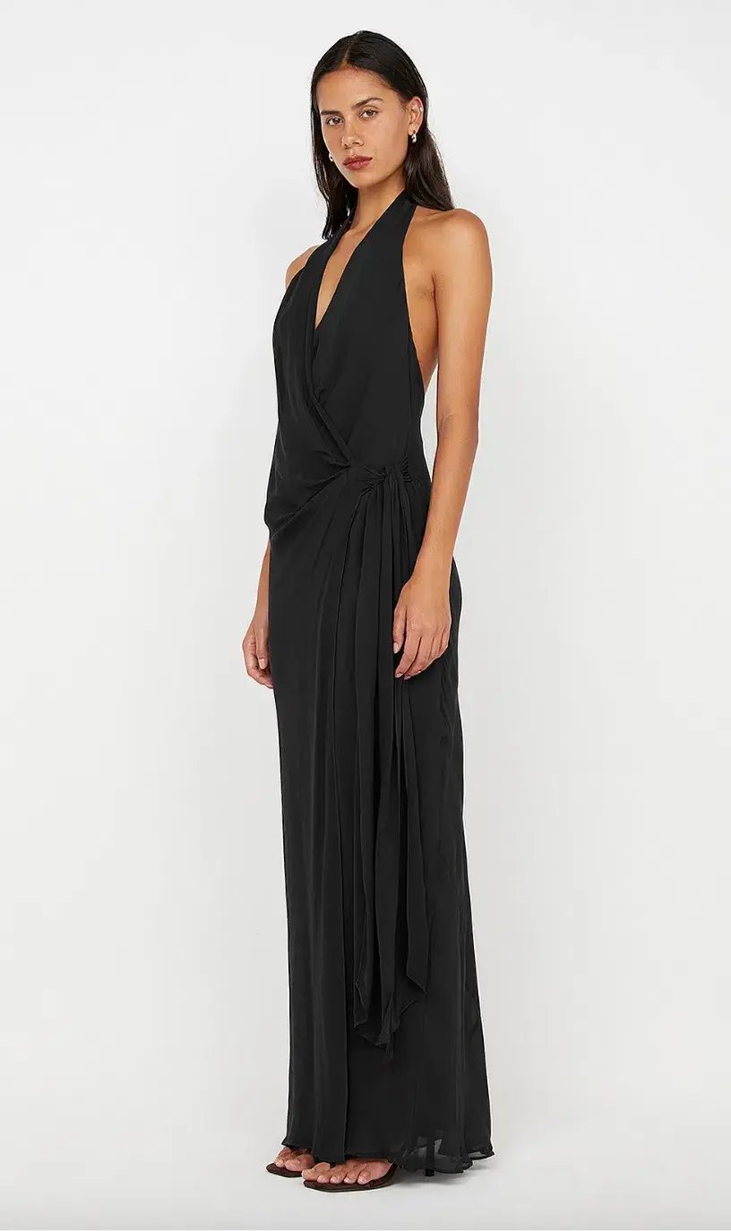 Bec Bridge Soneva Wrap Dress Black Size 8 photo 3