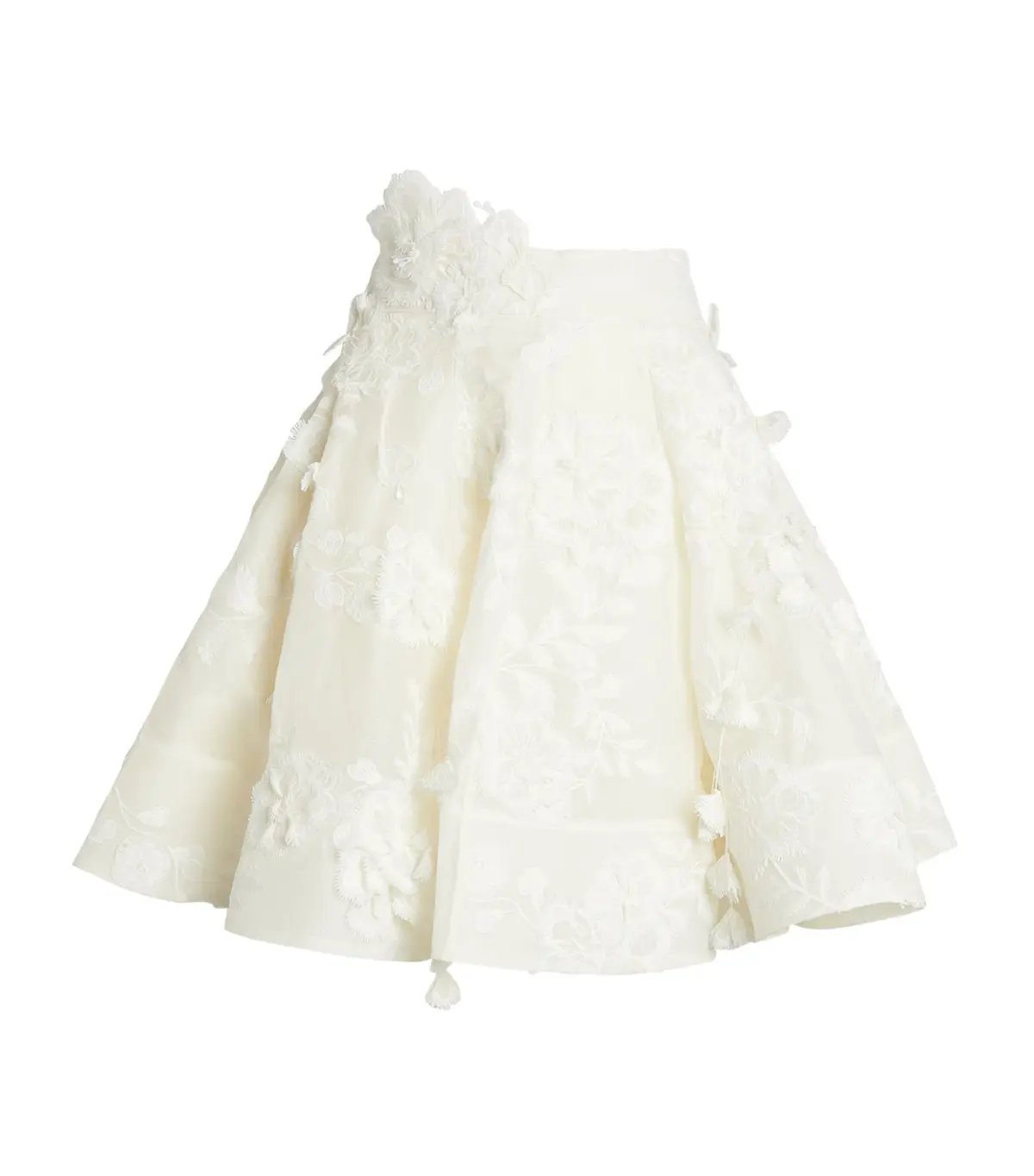 Zimmermann Postcard Applique Skirt White Size 8 photo 4