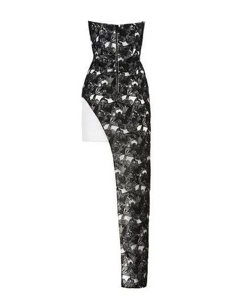 Manning Cartell Juliet Asymmetric Dress Black White Size 10 photo 2