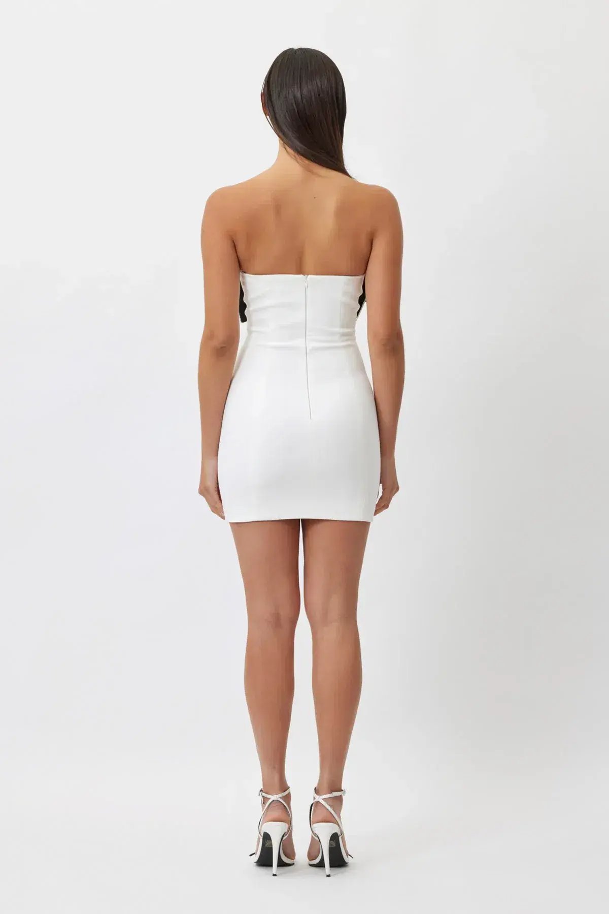 Bianca & Bridgett Rebecca Bow Mini Dress White Size AU 8 photo 5