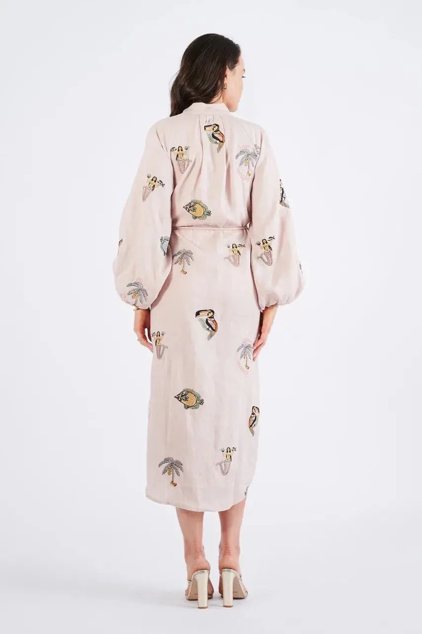 Alemais Vacay Mermaid Shirtdress Pink Size AU 10 photo 8