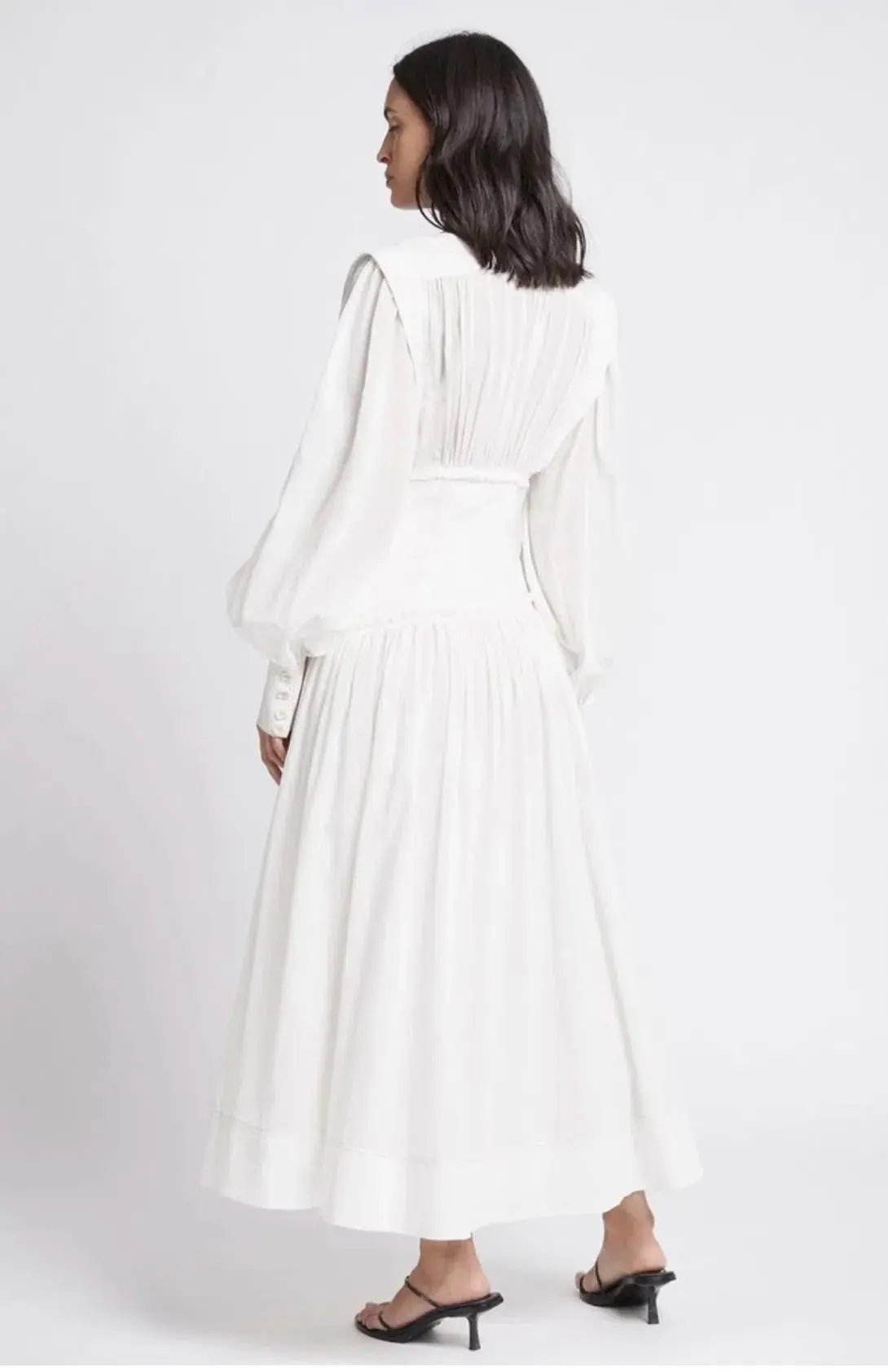 Aje Utopia Long Sleeve Dress White Size 6 photo 3