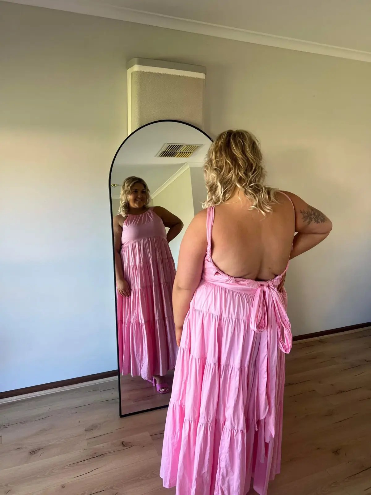 Aje Marguerite Tie Back Maxi Dress Pink Size 16 / XL photo 6