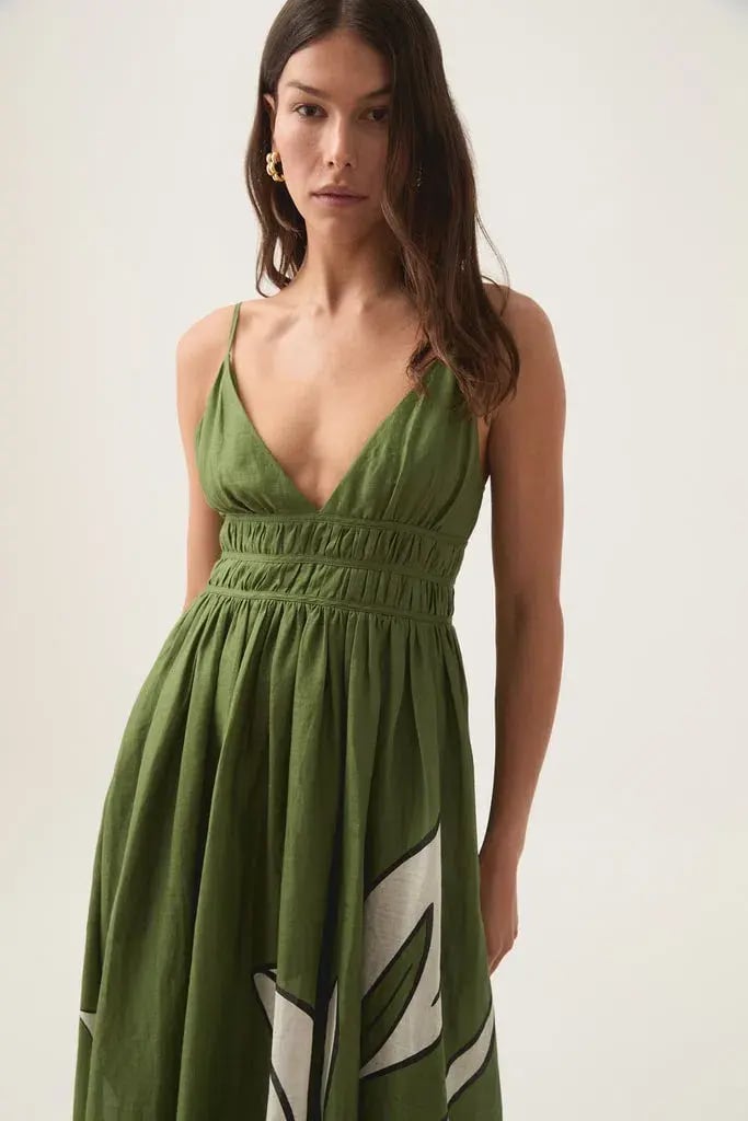 Aje Planetary Maxi Dress Abstract Fern Size 14 photo 5