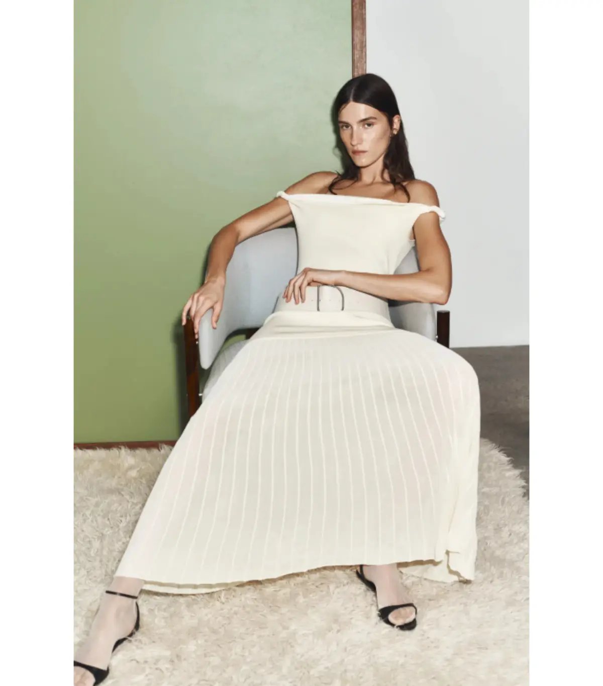 Sir the Label Ella Off Shoulder Twist Dress in Lemon Sorbet Size 10 photo 6