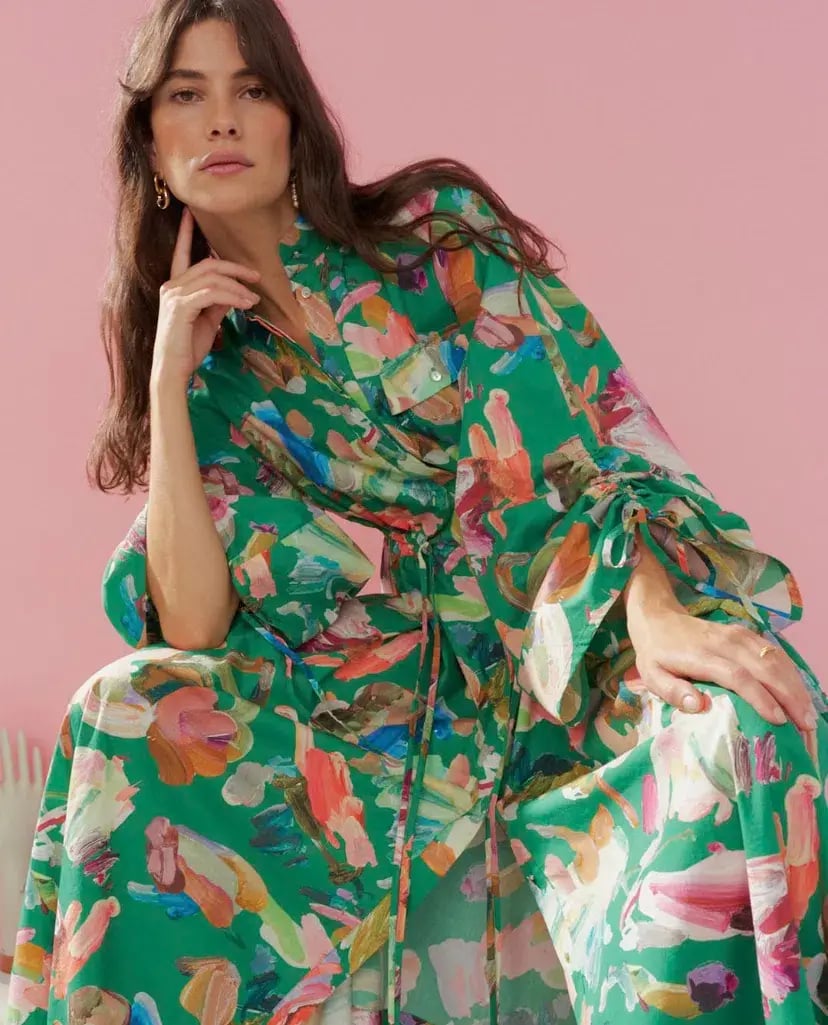 Alemais Arlo Shirt Dress Forrest Size 8 photo 2