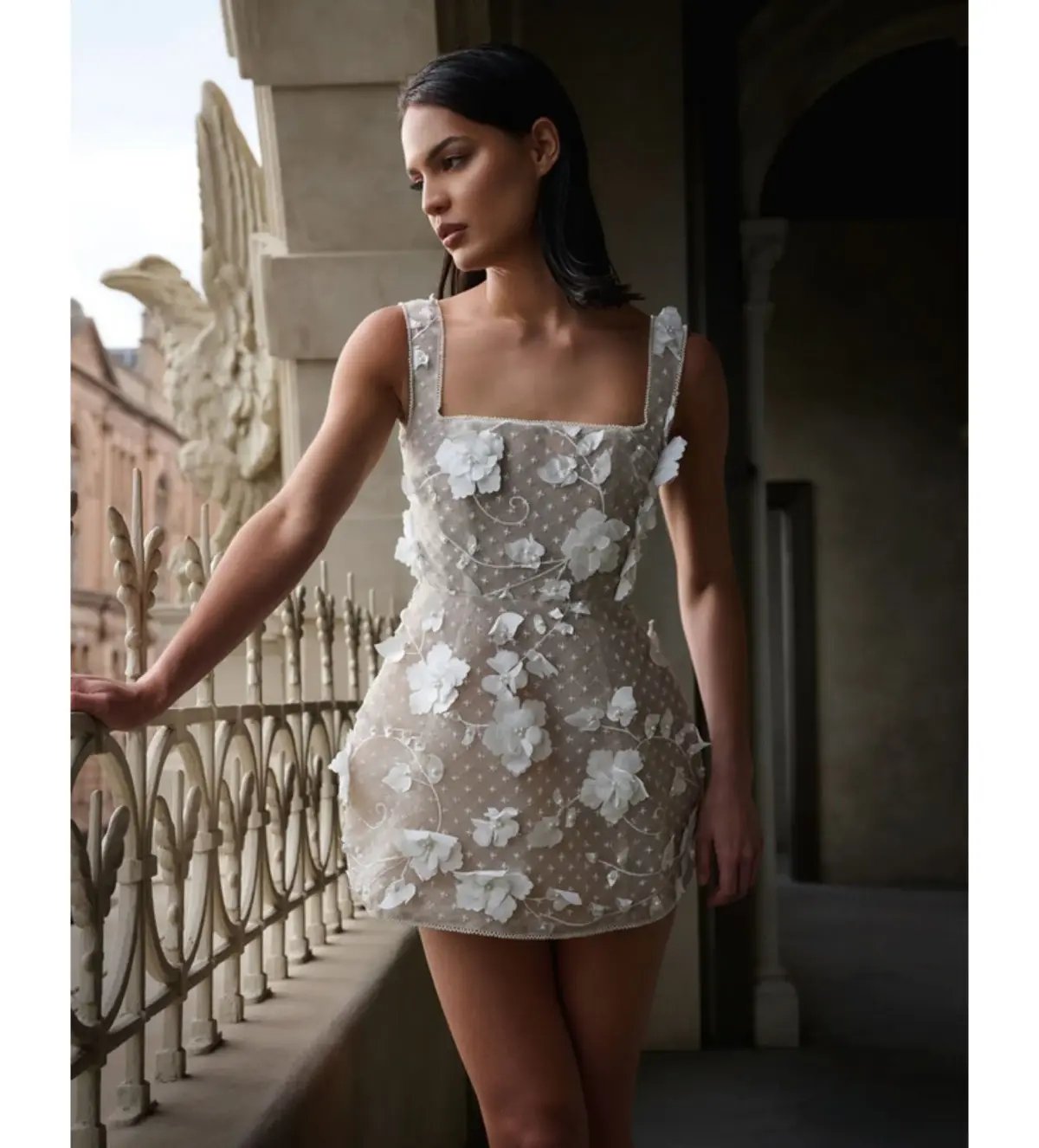 Eliya The Label Jaria Mini Dress White Size 12 photo 2