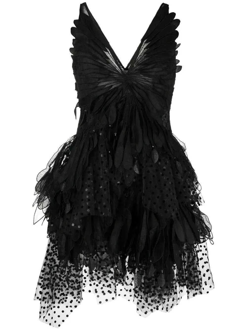 Zimmermann Rhythmic Fluted Mini Dress Black Size 1 / Au 10 photo 2