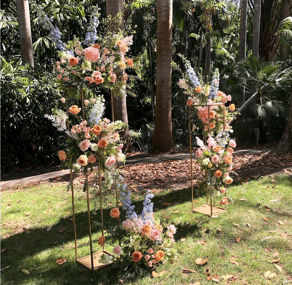 Tall Gold Flower Stands 1mH, 1.25mH and 1.5mH photo 6