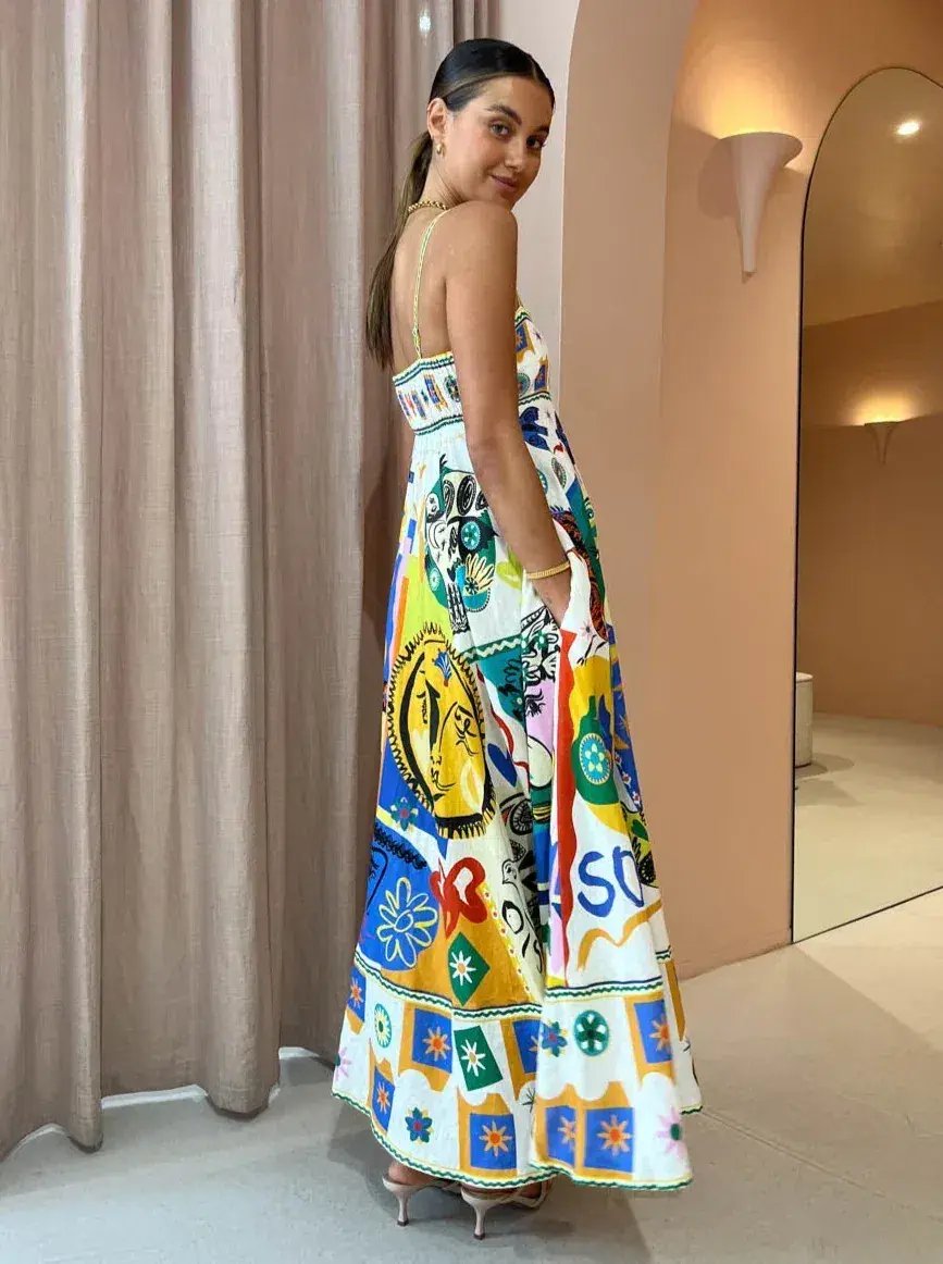 Alemais Soleil Sundress Multi-colored Size Au 10 photo 2