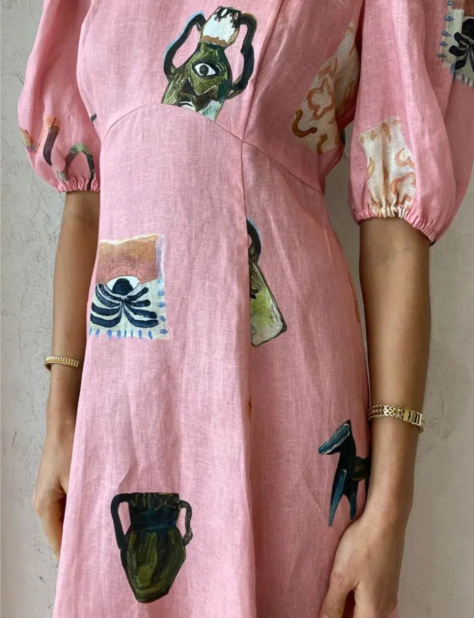 Alemais Cleo Midi Dress Pink Size 8 photo 3