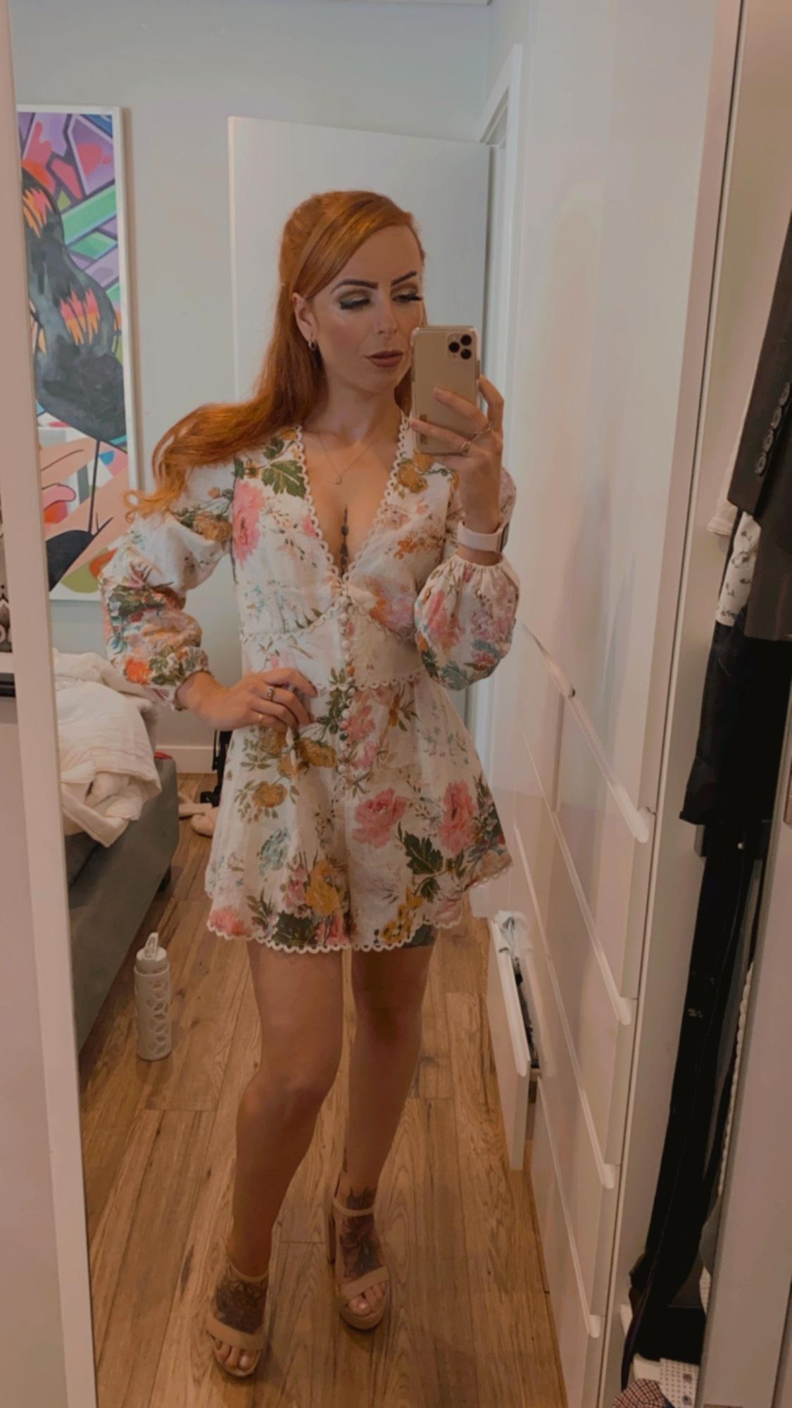 Zimmermann Heathers Linen Playsuit Garden Floral Size 1 / AU 10 photo 3