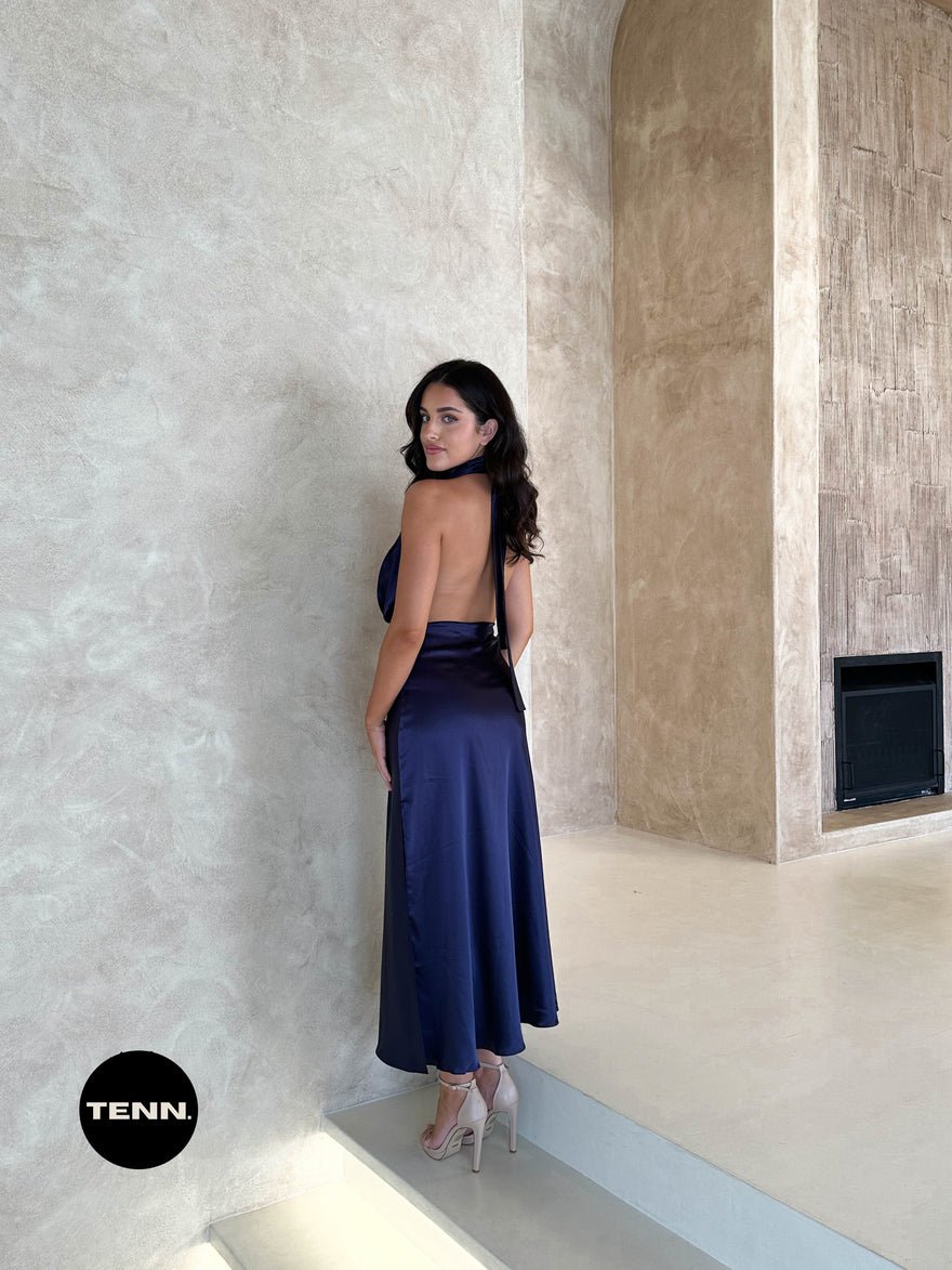 YLD Design Halter Maxi - Navy photo 3