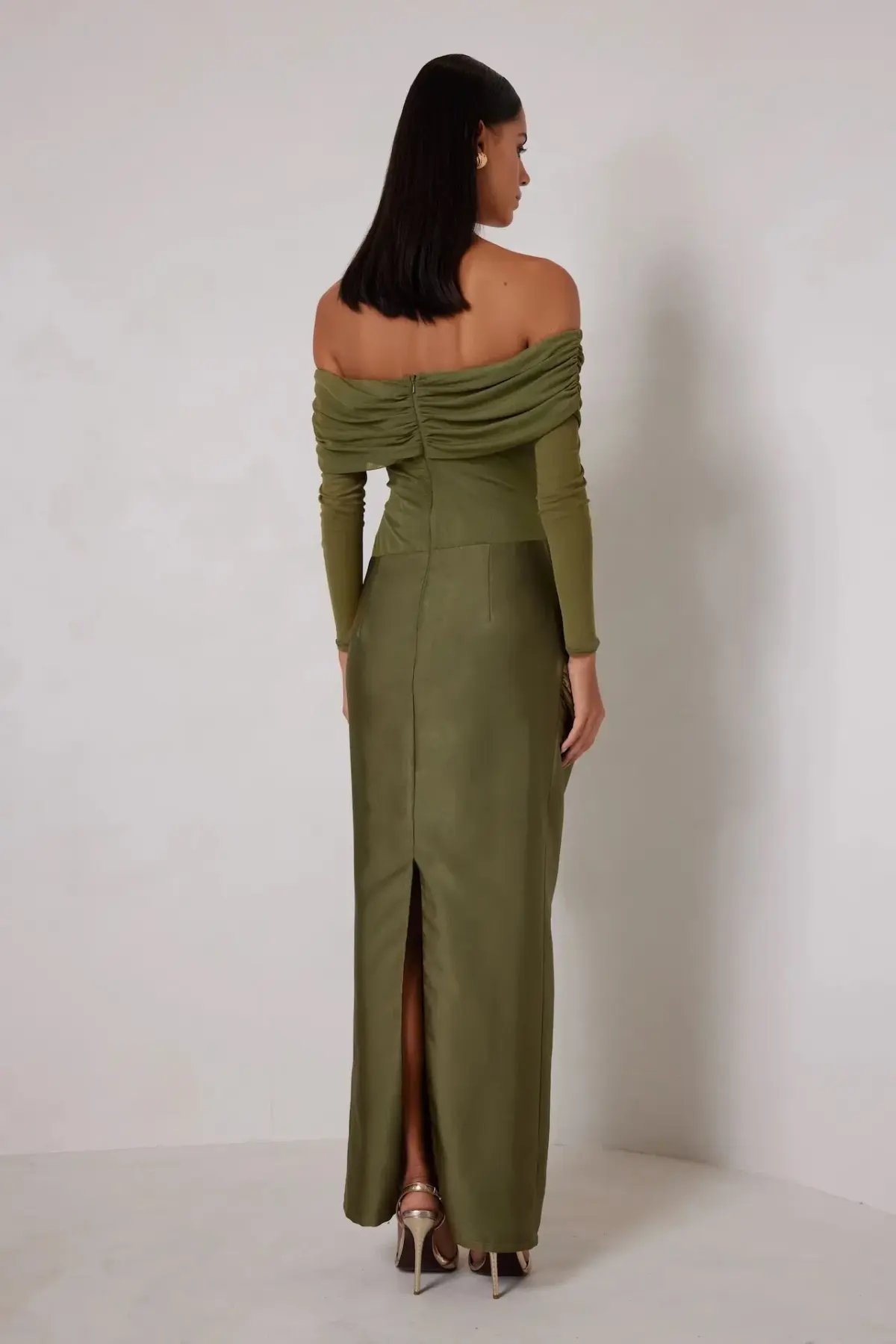 ELLE ZEITOUNE AMY OLIVE MAXI / GREEN / SIZE 8 photo 2