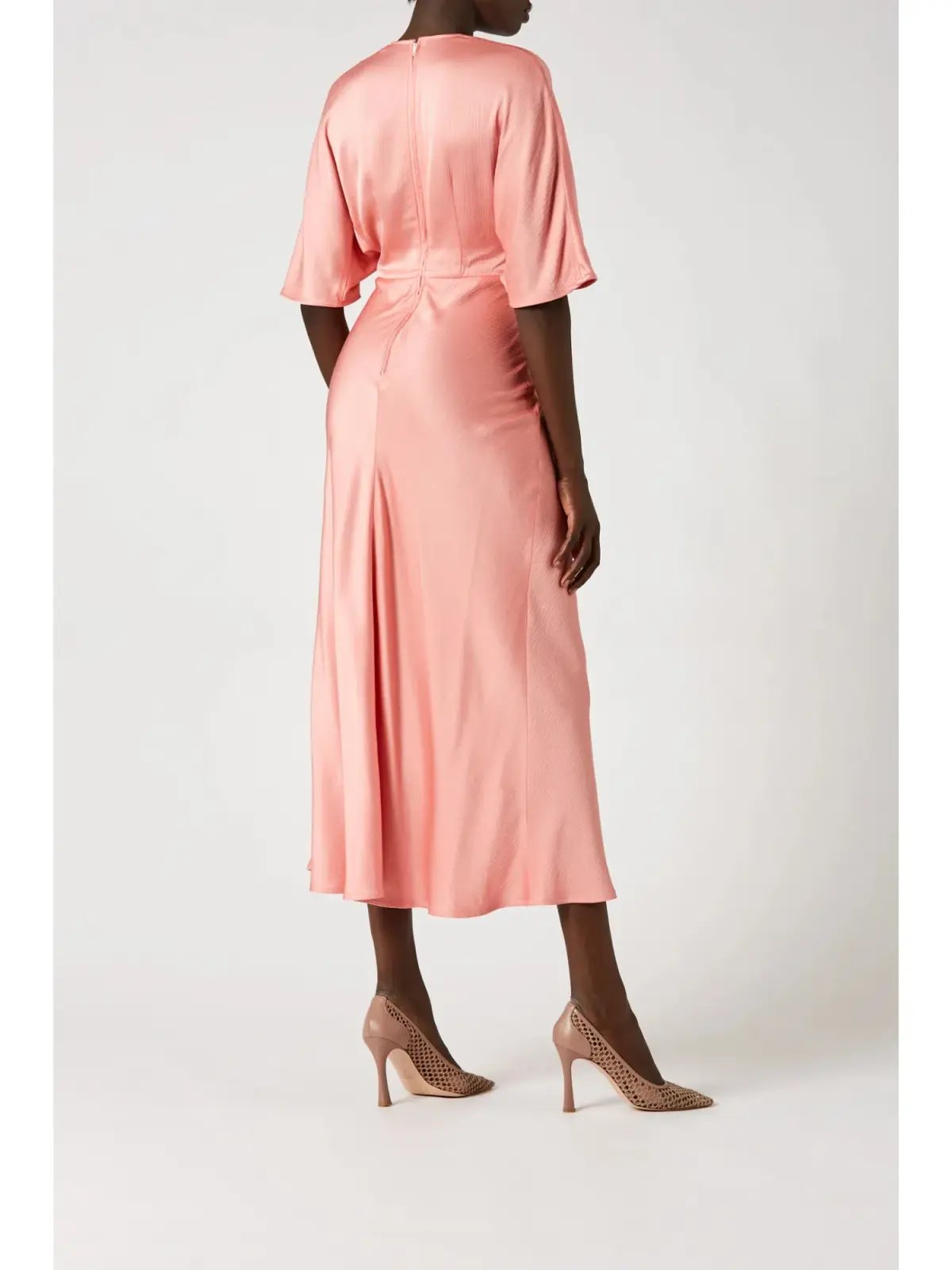 Scanlan Theodore Cocoon Turban Twist Dress Coral Size AU 10 photo 3