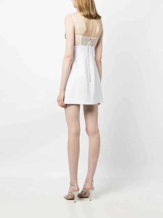 Rachel Gilbert Hartley Mini Dress White Size 2 /Au 10 photo 2