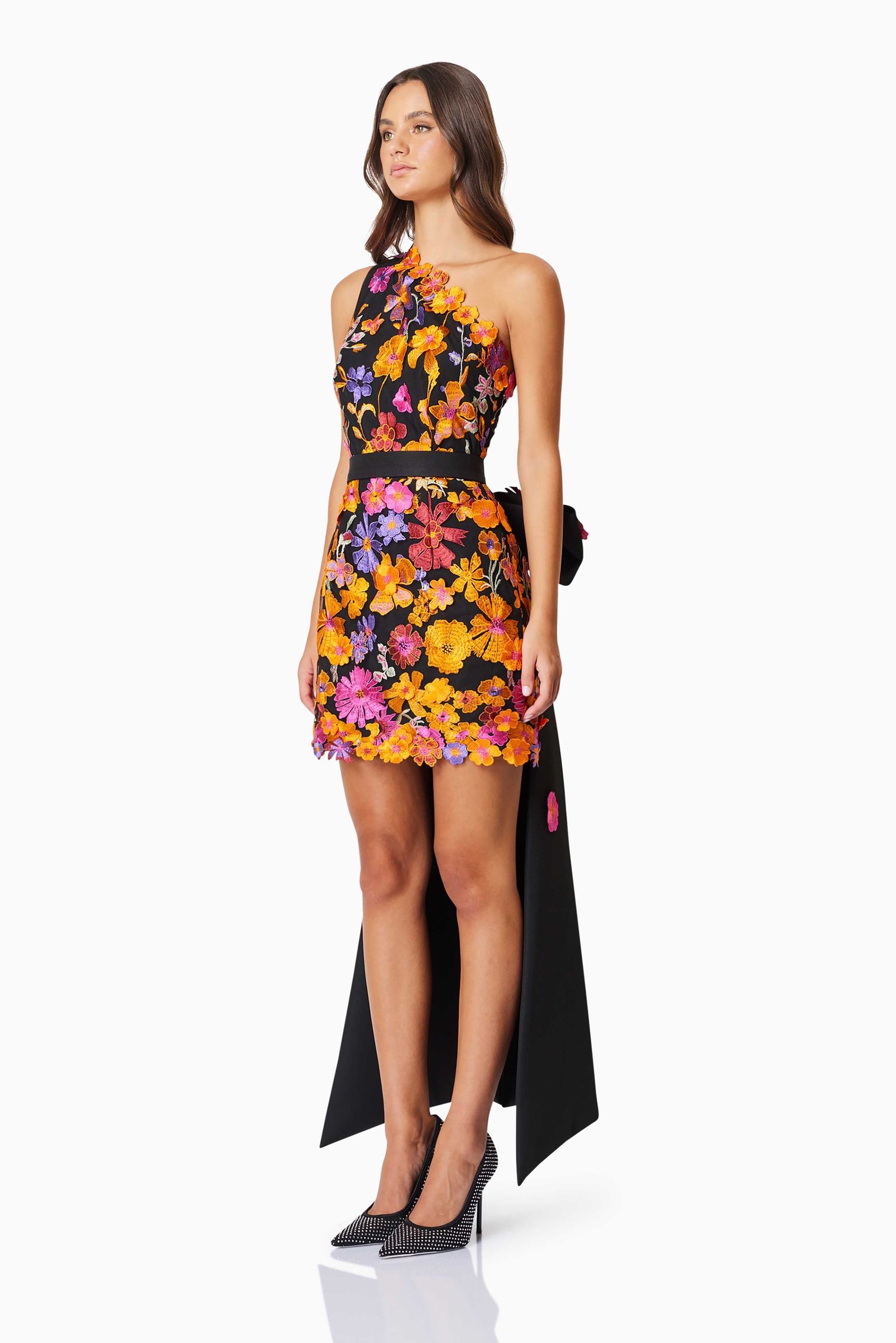 ELLIATT ALESSANDRA PARTY DRESS - ORANGE MULTI photo 7