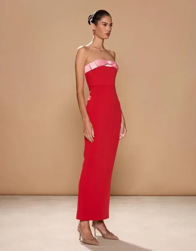 Sonya Moda Ivrea Ribbon Maxi Dress Lola Red Size S/AU 8 photo 4
