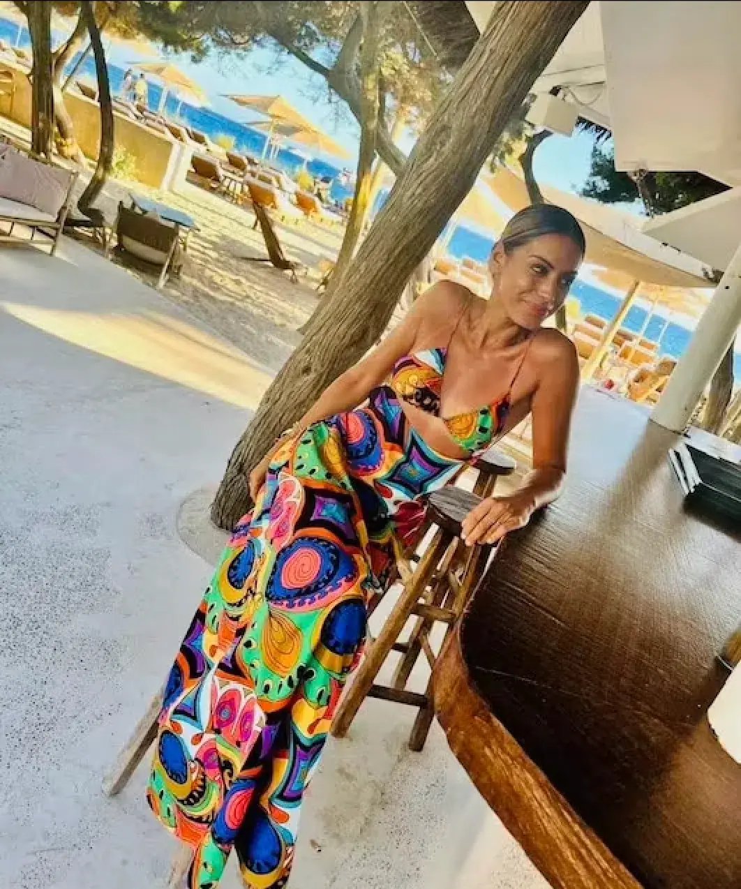 SWF Boutique Murano Cut Out A Line Maxi Dress Print Size 12 photo 4