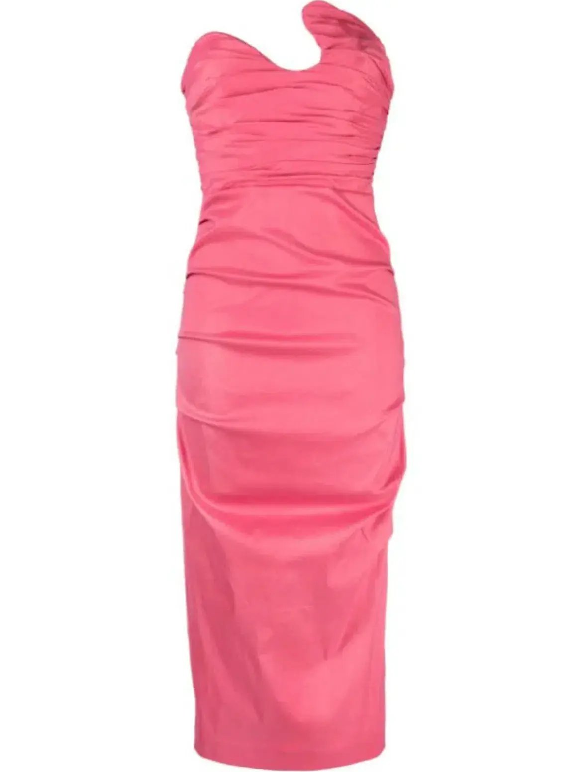 Rachel Gilbert Cheri Midi Dress Rose Size 8 photo 3