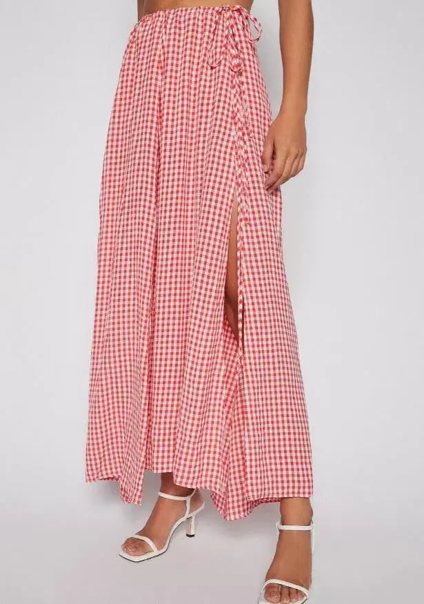 Scanlan And Theodore Gingham Drawcord Set Red (One Size Fits All) photo 3