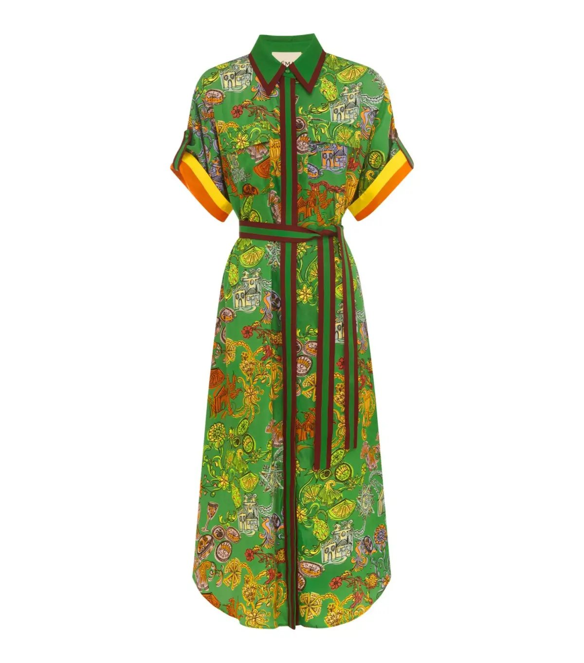 Alemias Fiesta Shirt Dress Green Size AU 10 photo 5