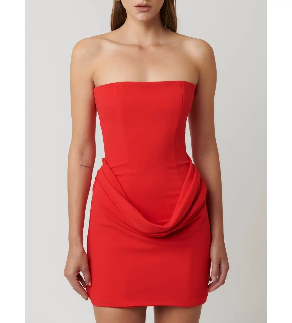 Effie Kats Womens Merci Mini Dress Cherry Red Size XS / AU 6 photo 2