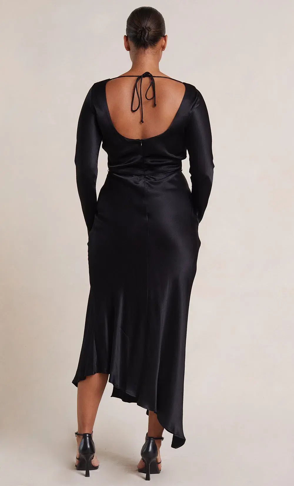 Bec & Bridge Moon Dance Long Sleeve Maxi Dress Black Size 12 photo 3