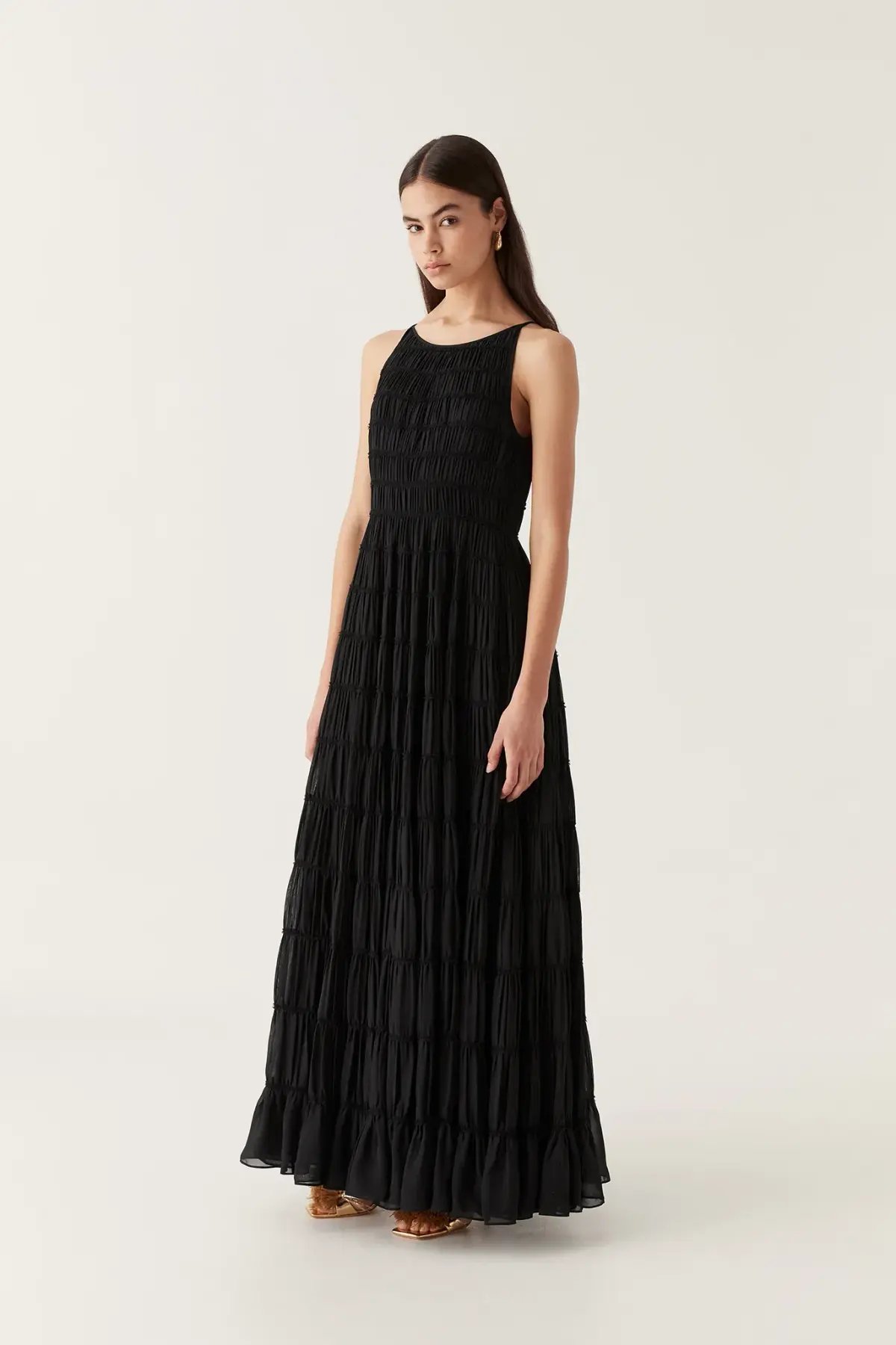 Aje Rosewood Ruched Maxi Dress Size 14 photo 3