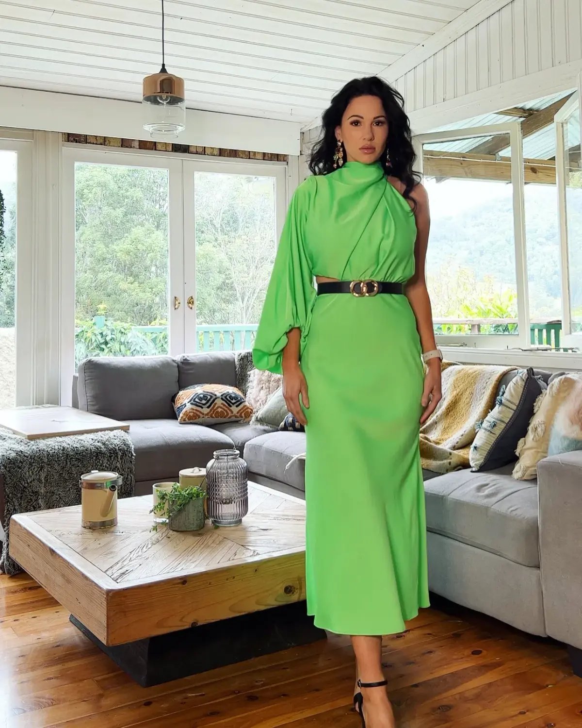 Sheike Olivia Maxi Dress Green Size 6 photo 4