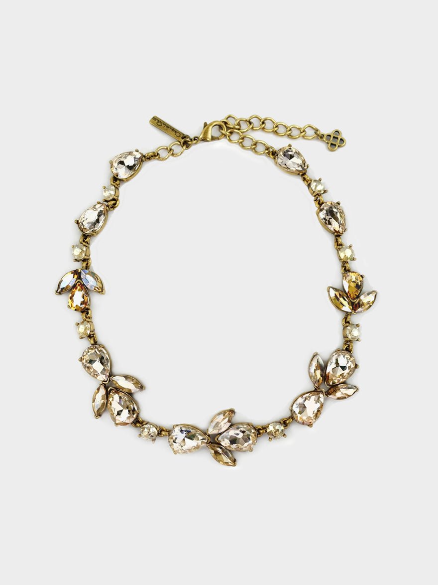 Oscar De La Renta Crystal Wreath Necklace photo 4