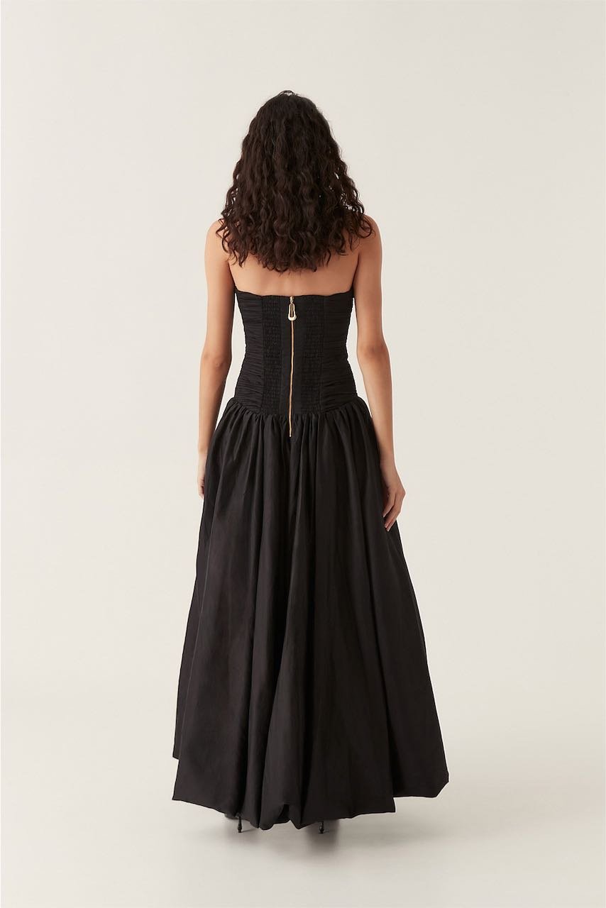 AJE VIOLETTE BUBBLE HEM MAXI DRESS - BLACK photo 5