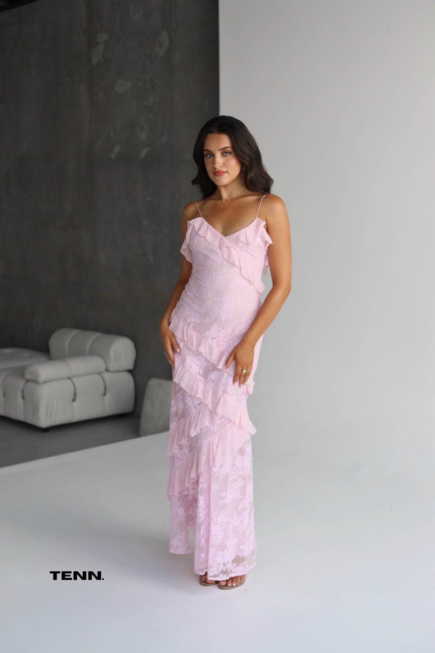 LoveShackFancy Rialto Dress - Pink Lace photo 4