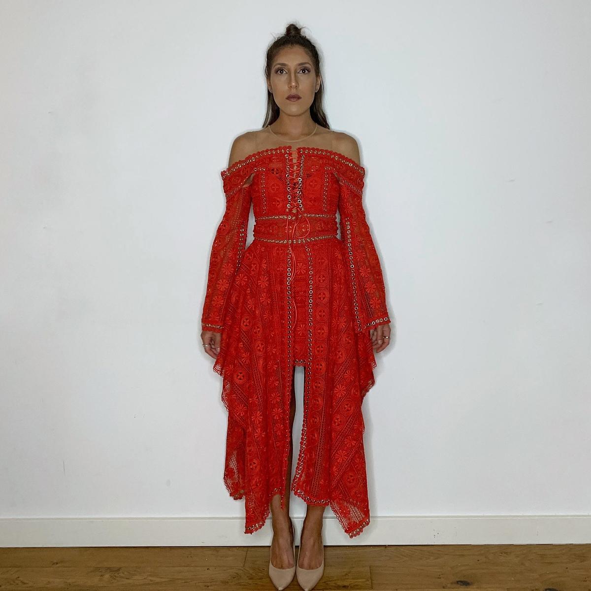 Thurley Folklane Dress Red 6 photo 3